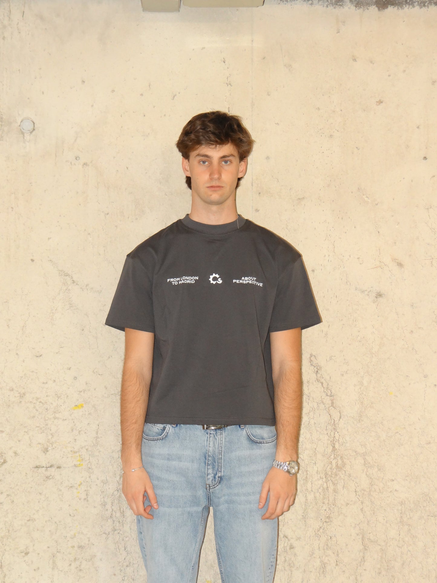 PERSPECTIVE CHARCOAL T-SHIRT